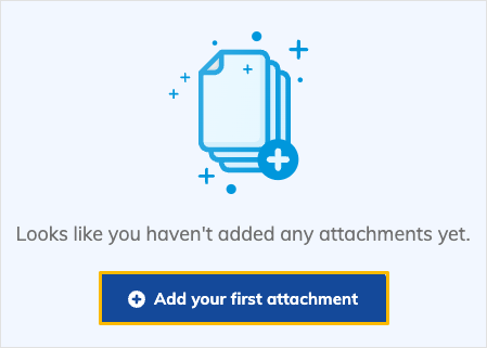 Add your first attachment button