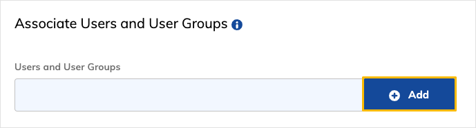 Add button for associating users and user groups