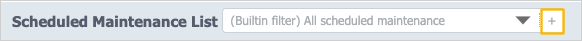 Highlighted + icon in the filters bar for creating custom filters