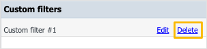 Highlighted Delete button for a custom filter