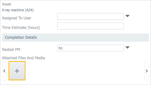 highlighted + button for attachments in edit task window