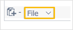 attachment type drop-down menu with File selected