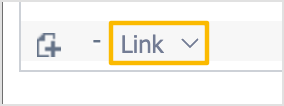 attachment type drop-down menu with Link selected