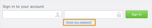 The Fiix login screen with the Forgot your password link highlighted.
