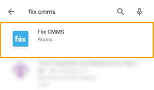 The Play Store showing the Fiix CMMS mobile app.