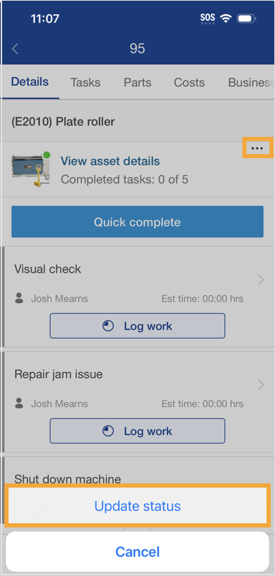 More and choose Update Status.png