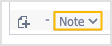 attachment type drop-down with Note selected