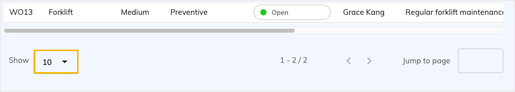 The Show drop-down list