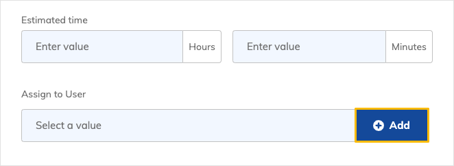 Highlighted Add button