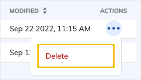 Delete button for work orders