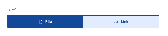 File selected in Type field