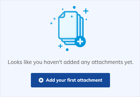Add your first attachment button