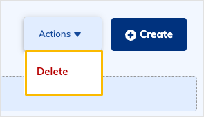 Bulk delete button