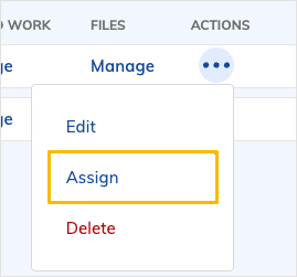 Assign button