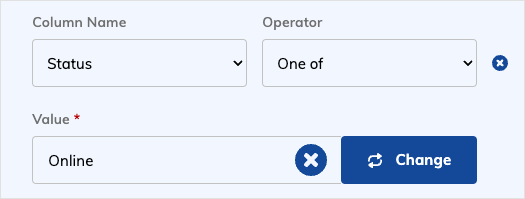 Change button