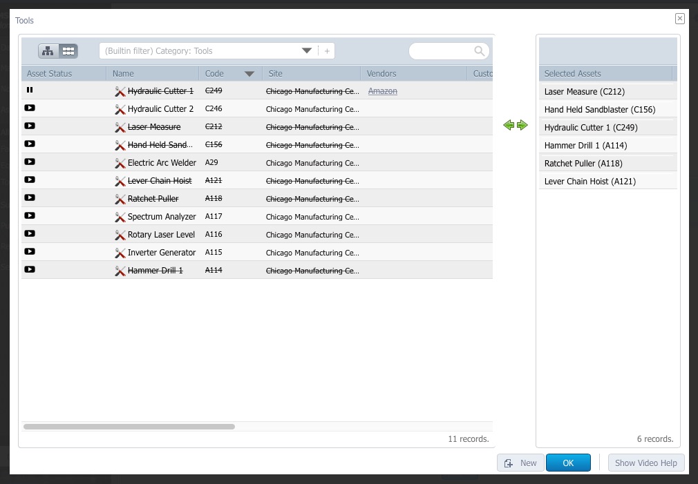 Use Rotating Assets Functionality To Manage Your Tool Crib Help